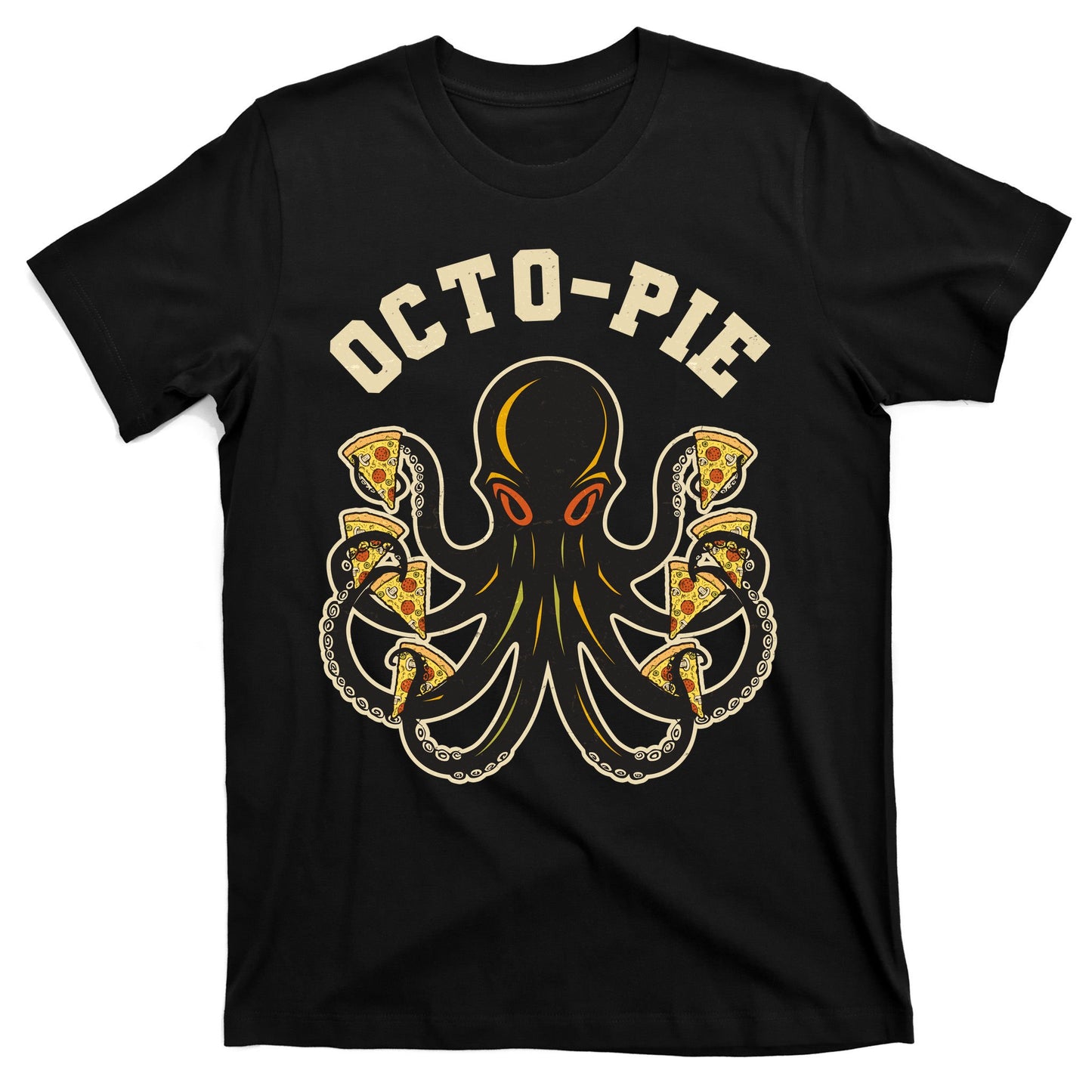 Retro Vintage Octo Pie Octopus Pizza Slices T-Shirt