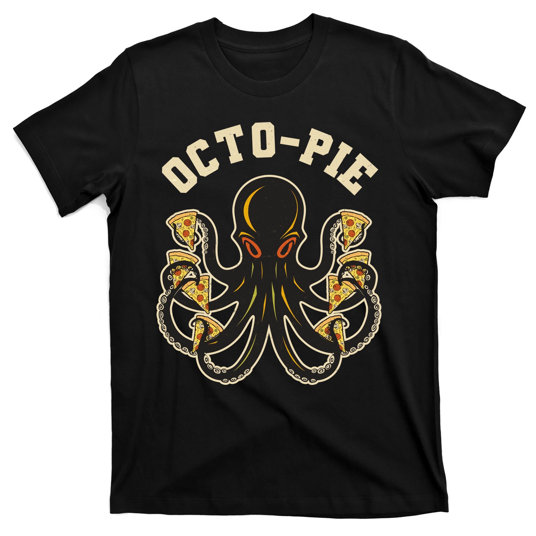 Retro Vintage Octo Pie Octopus Pizza Slices T-Shirt