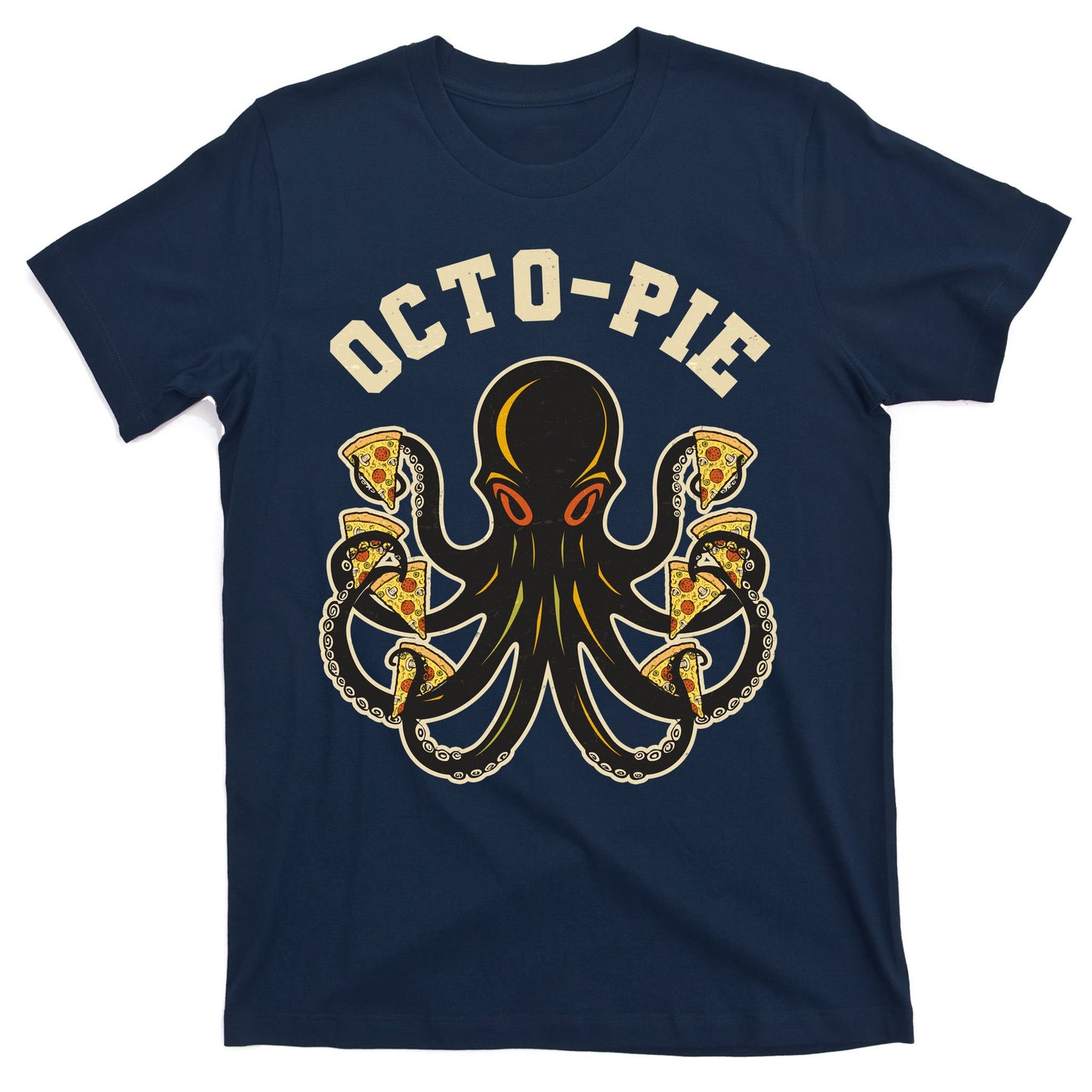 Retro Vintage Octo Pie Octopus Pizza Slices T-Shirt