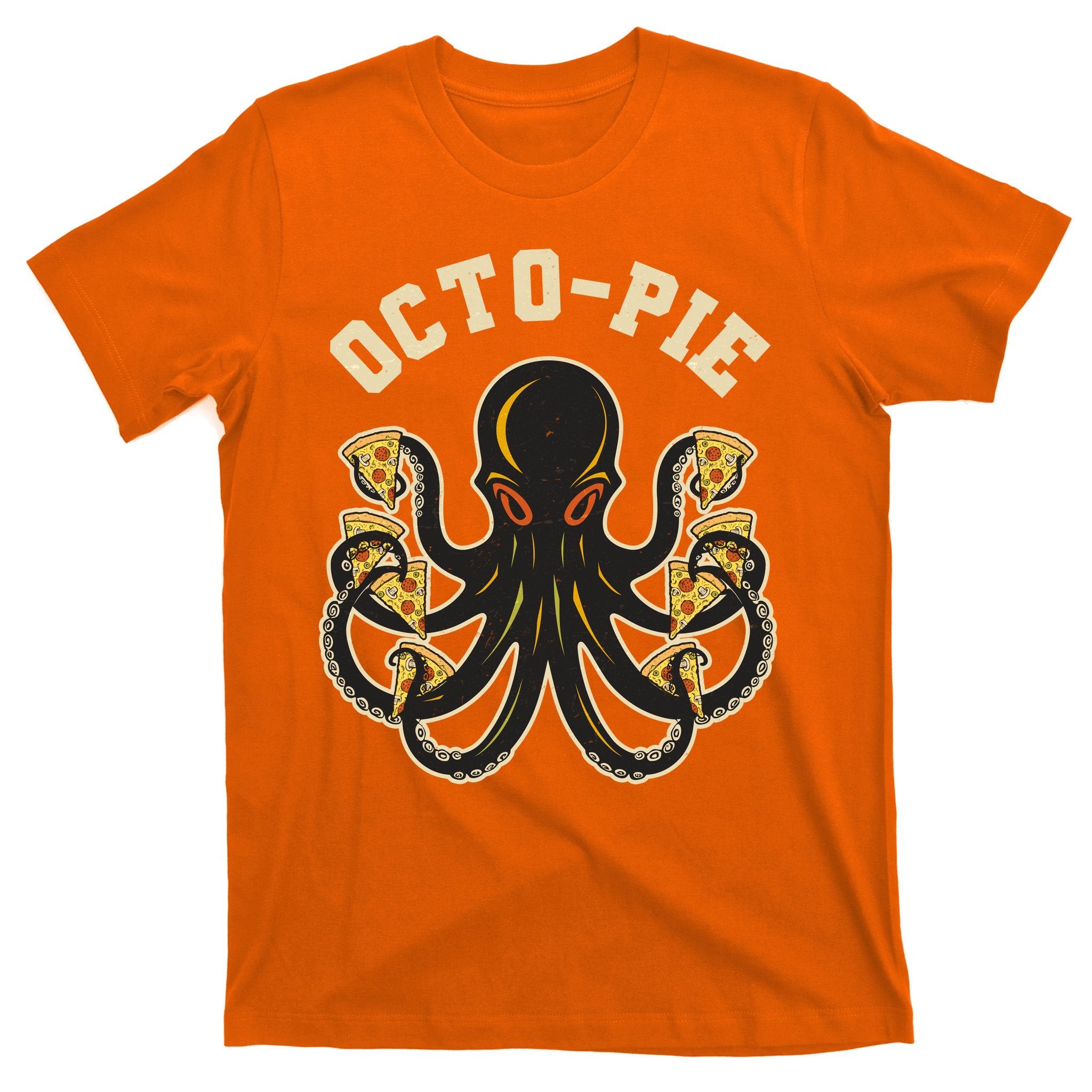 Retro Vintage Octo Pie Octopus Pizza Slices T-Shirt