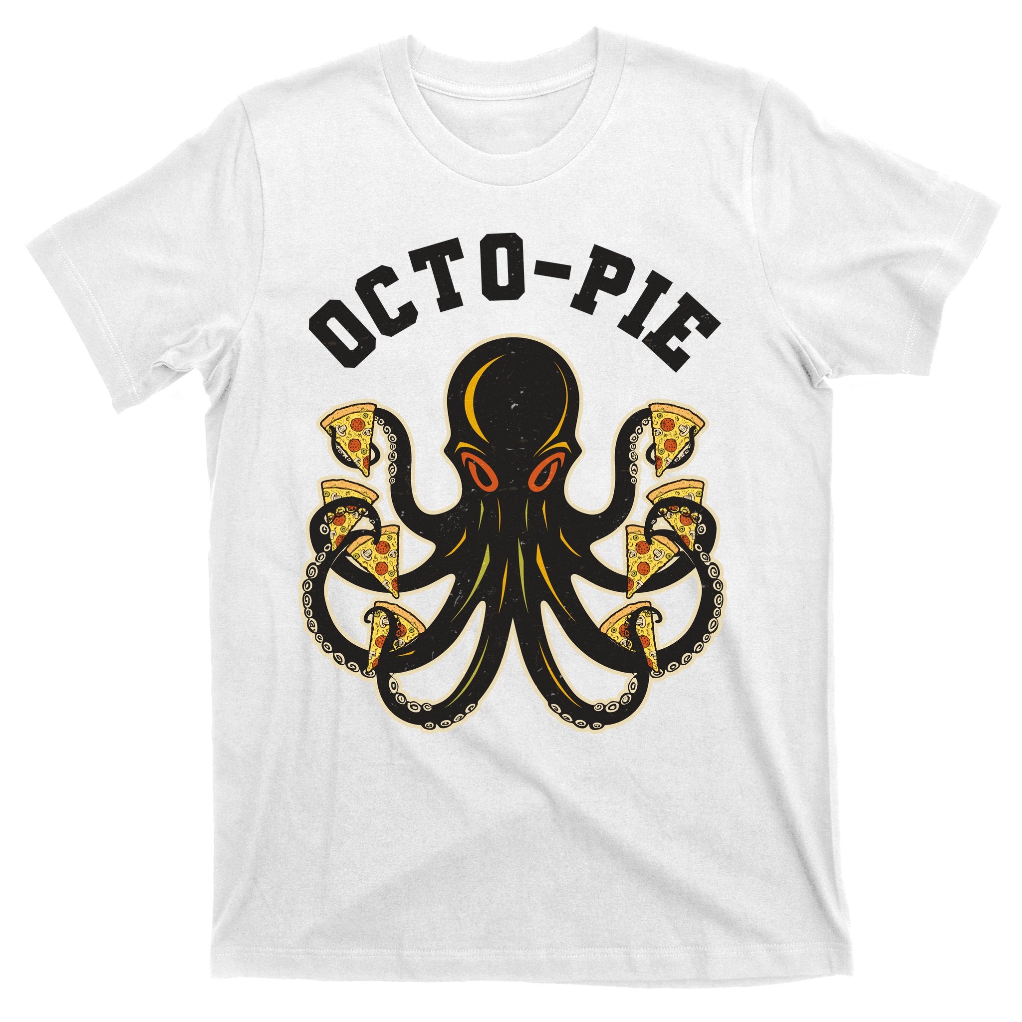Retro Vintage Octo Pie Octopus Pizza Slices T-Shirt