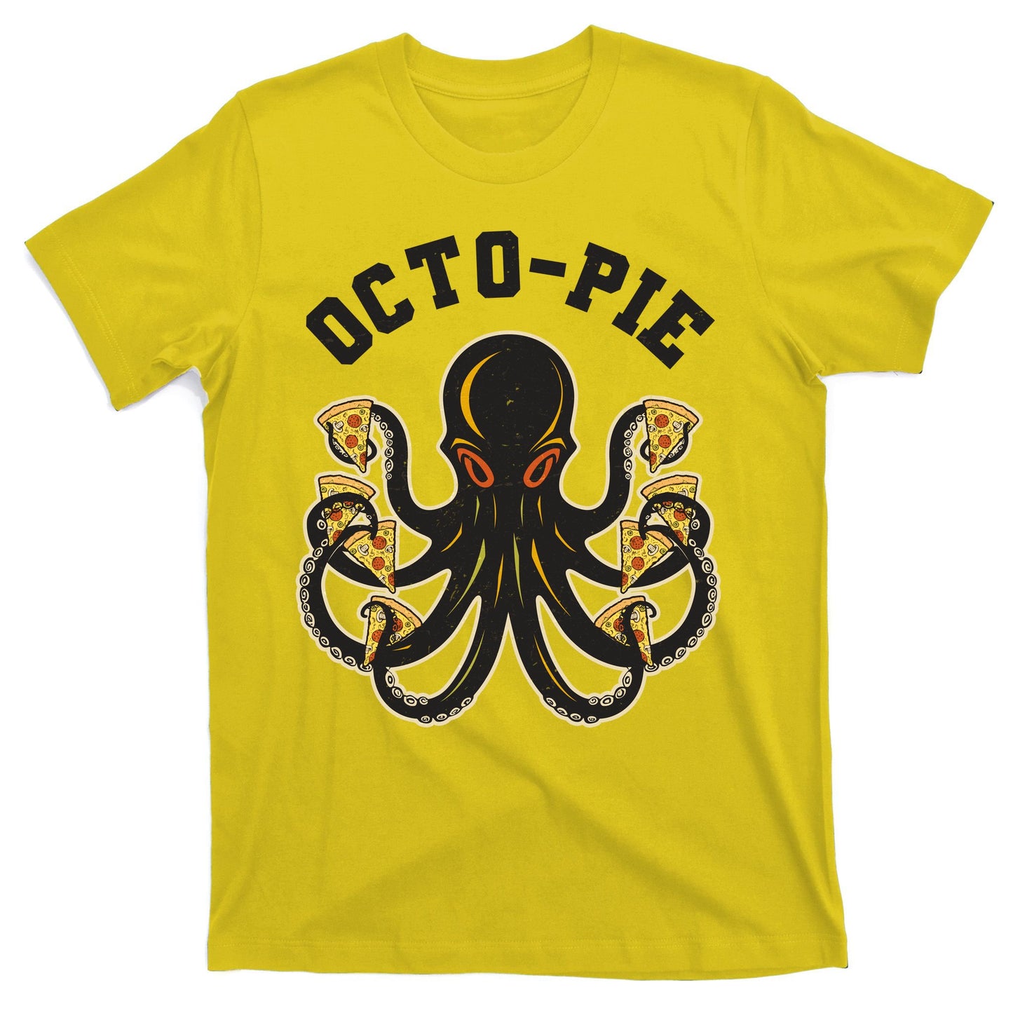 Retro Vintage Octo Pie Octopus Pizza Slices T-Shirt