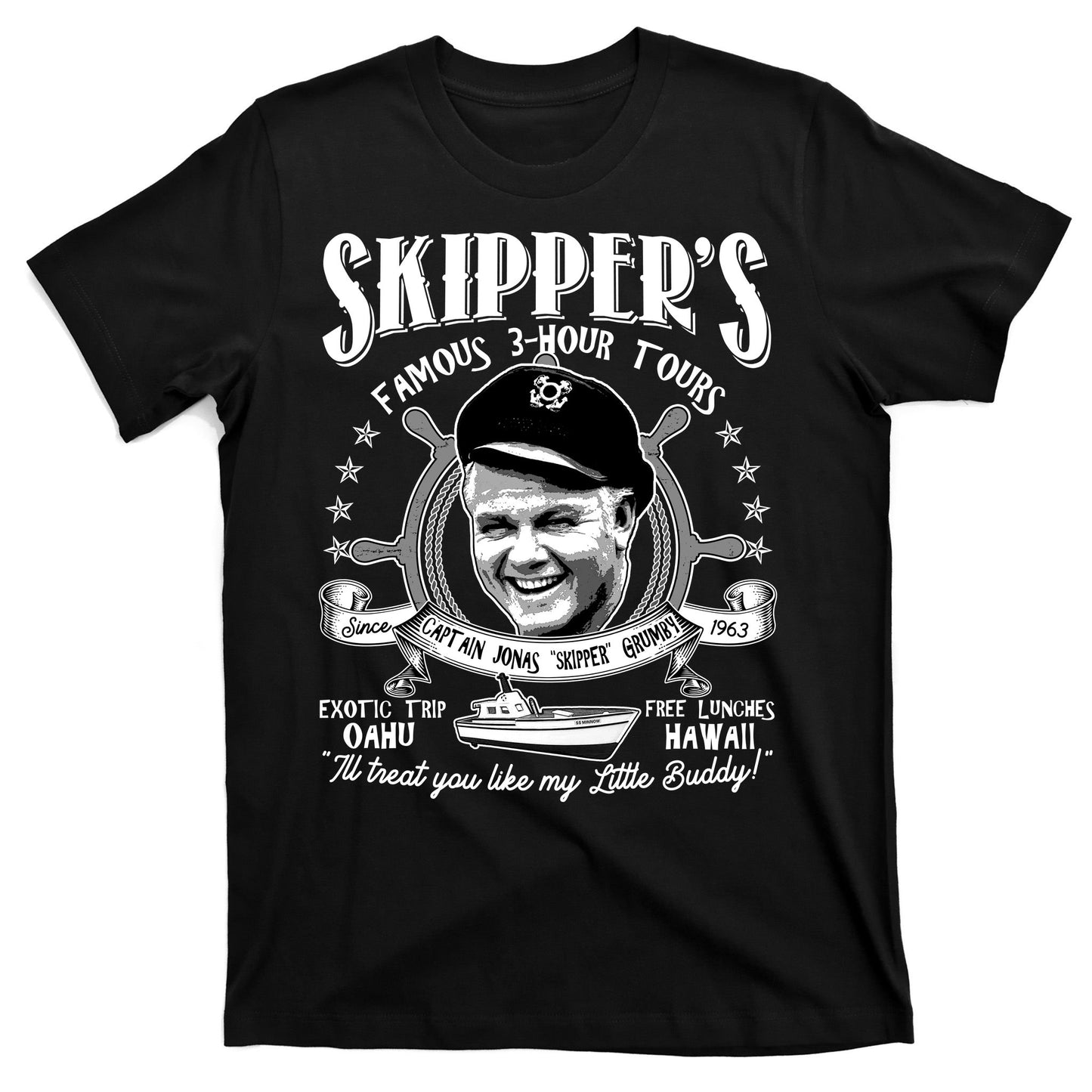 Retro Vintage Skipper's Famous 3Hour Tours T-Shirt