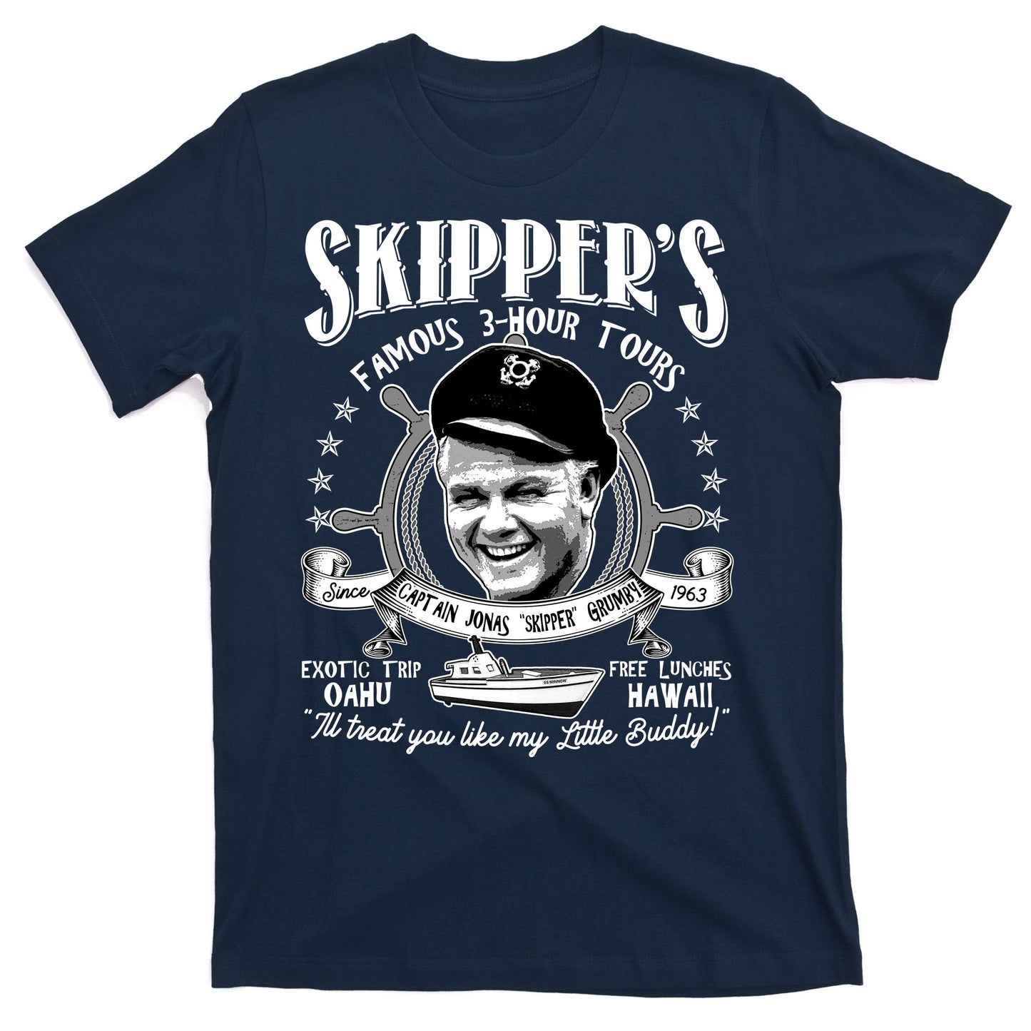 Retro Vintage Skipper's Famous 3Hour Tours T-Shirt
