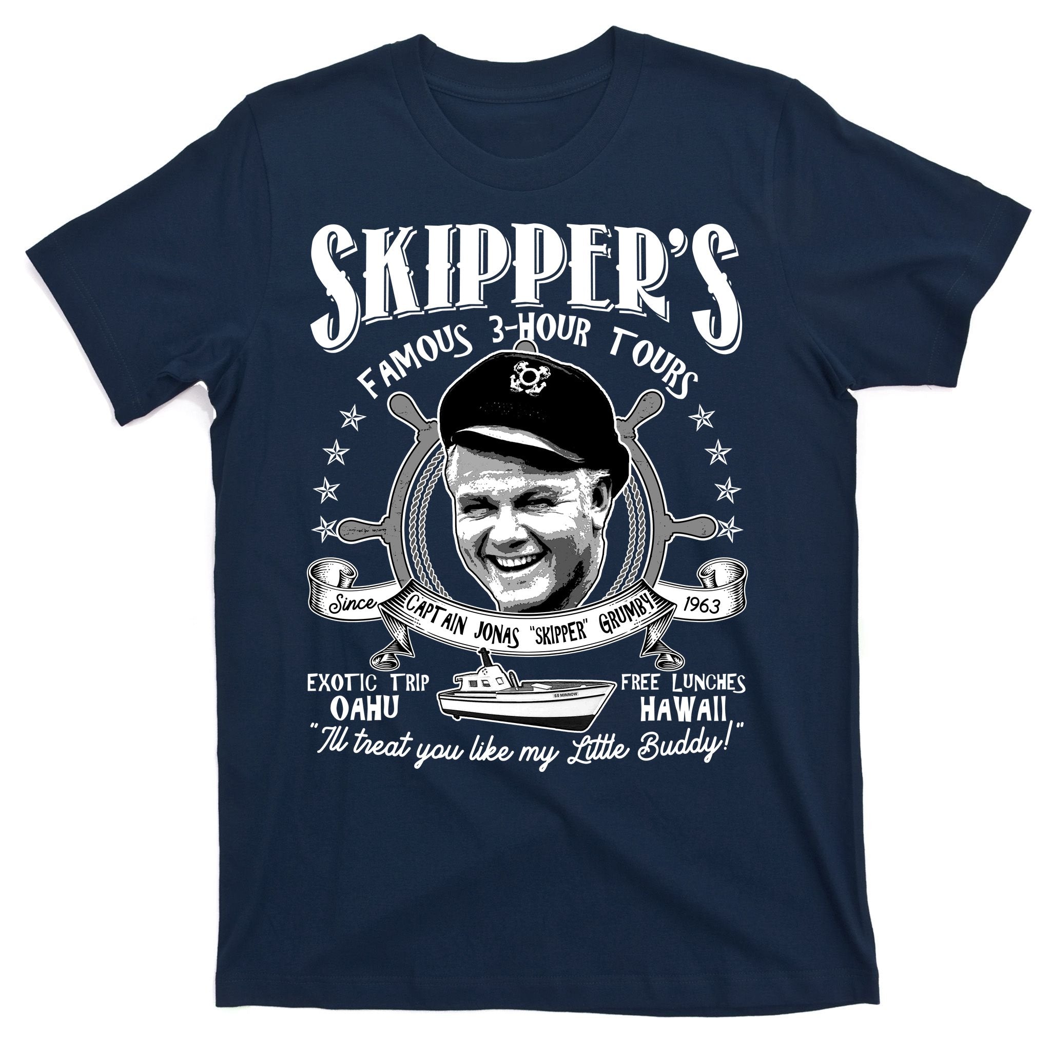 Retro Vintage Skipper's Famous 3Hour Tours T-Shirt
