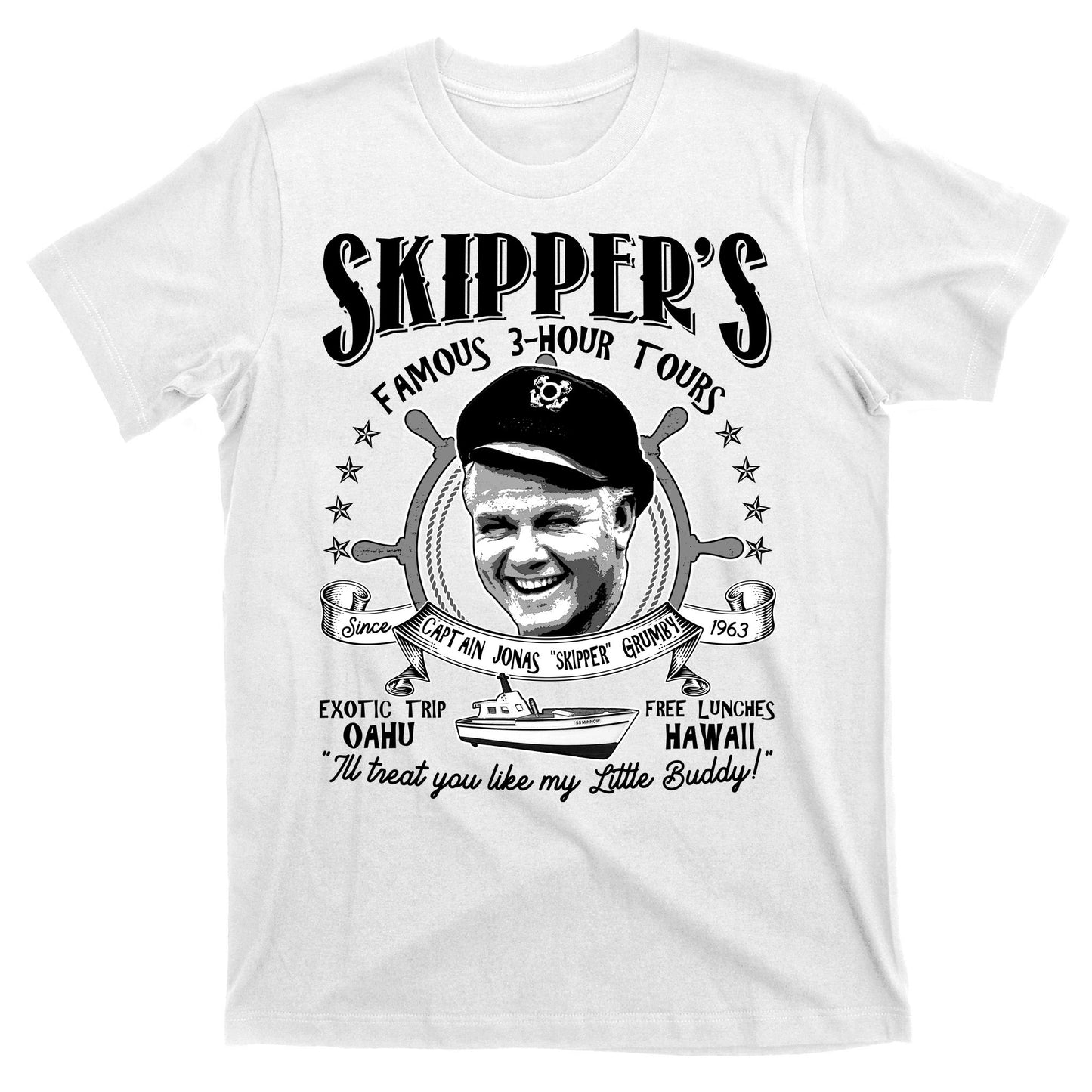 Retro Vintage Skipper's Famous 3Hour Tours T-Shirt