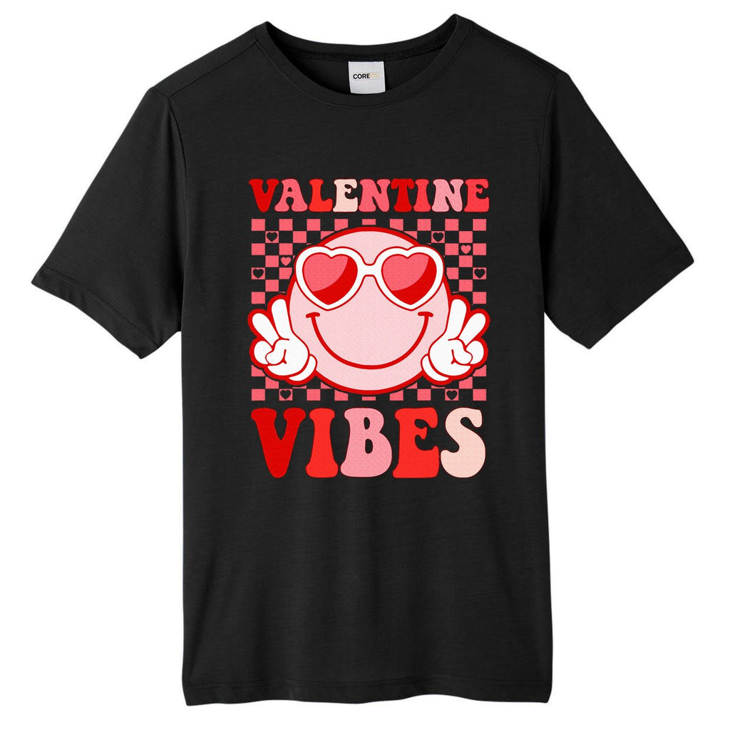 Retro Valentine Vibes Hippie Heart Valentines Day Tall Fusion ChromaSoft Performance T-Shirt