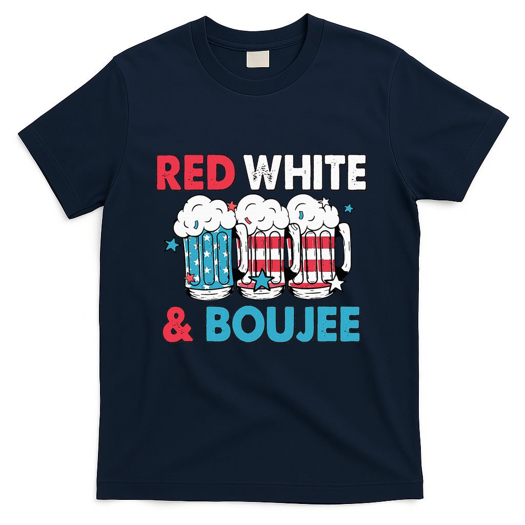 Red White And Boujee Retro 4th Of July Drinking T-Shirt