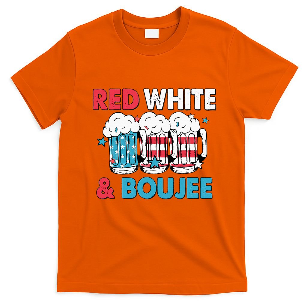 Red White And Boujee Retro 4th Of July Drinking T-Shirt