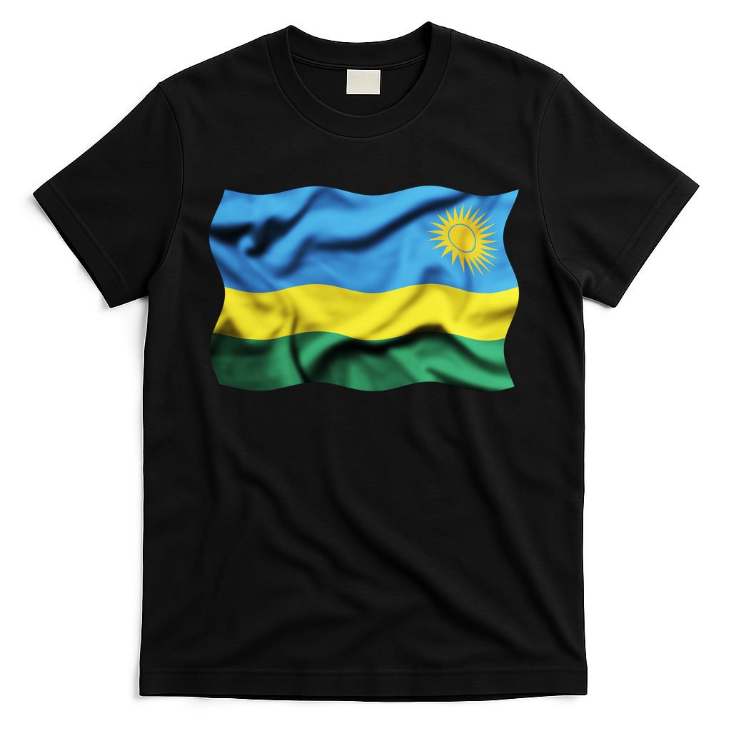 Rwanda Wavey Flag T-Shirt