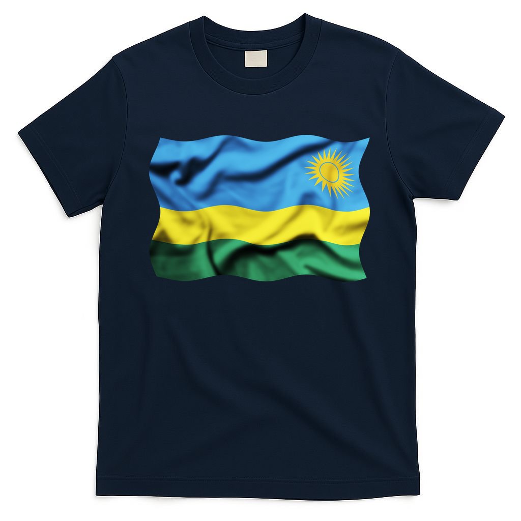 Rwanda Wavey Flag T-Shirt