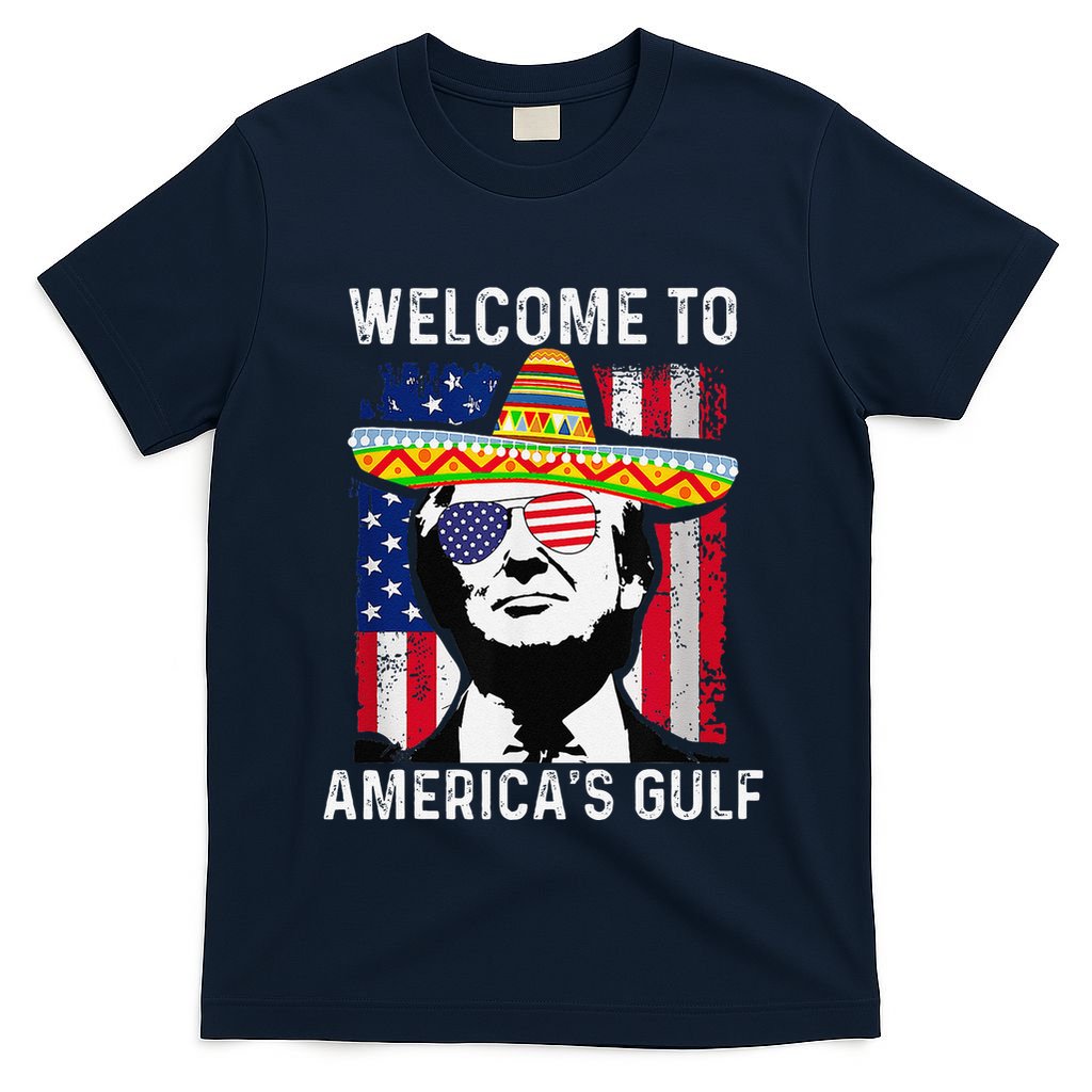 Retro Welcome To AmericaS Gulf Funny Trump Mexico America T-Shirt