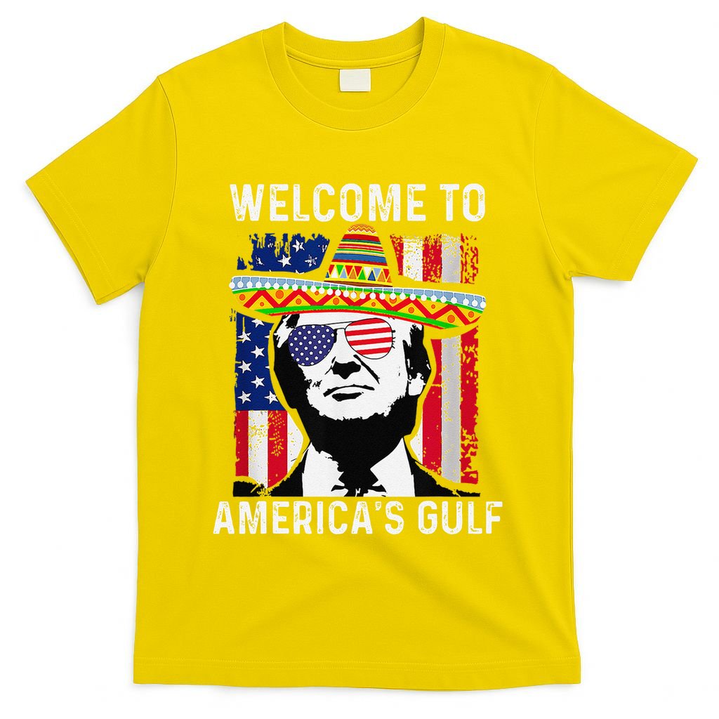Retro Welcome To AmericaS Gulf Funny Trump Mexico America T-Shirt
