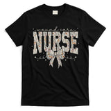 Retro Wildflower Wound Care Nurse Coquette Bow WOCN Nursing T-Shirt