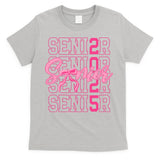 Senior 2025 Coquette Bow Class Of 2025 Back To School T-Shirt