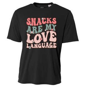 Snacks Are My Love Language Valentine Day Cooling Performance Crew T-Shirt