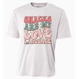 Snacks Are My Love Language Valentine Day Cooling Performance Crew T-Shirt