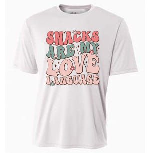 Snacks Are My Love Language Valentine Day Cooling Performance Crew T-Shirt