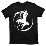 Samurai Lady Katana Slashing Circle T-Shirt