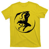 Samurai Lady Katana Slashing Circle T-Shirt