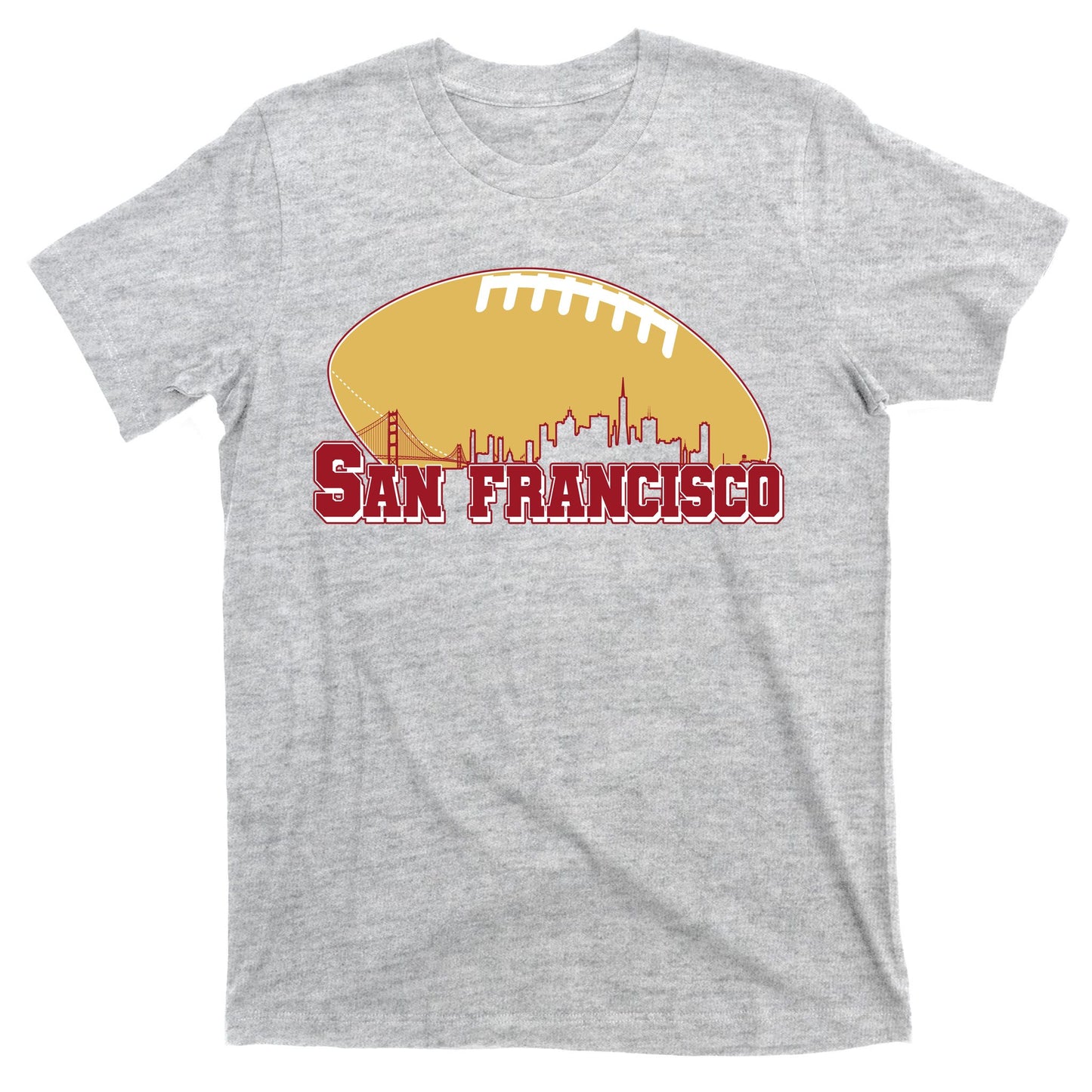 San Francisco Skyline Football Sports Fan T-Shirt