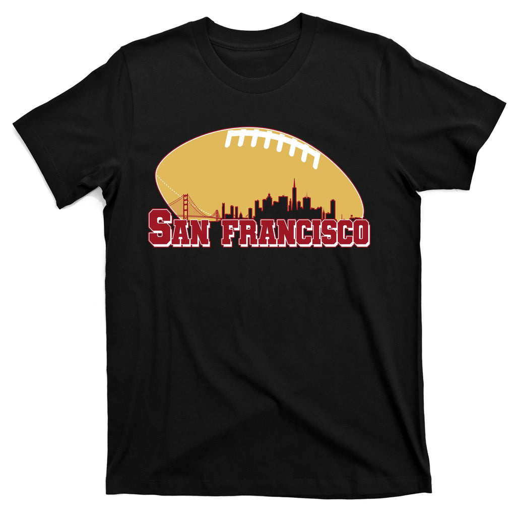 San Francisco Skyline Football Sports Fan T-Shirt