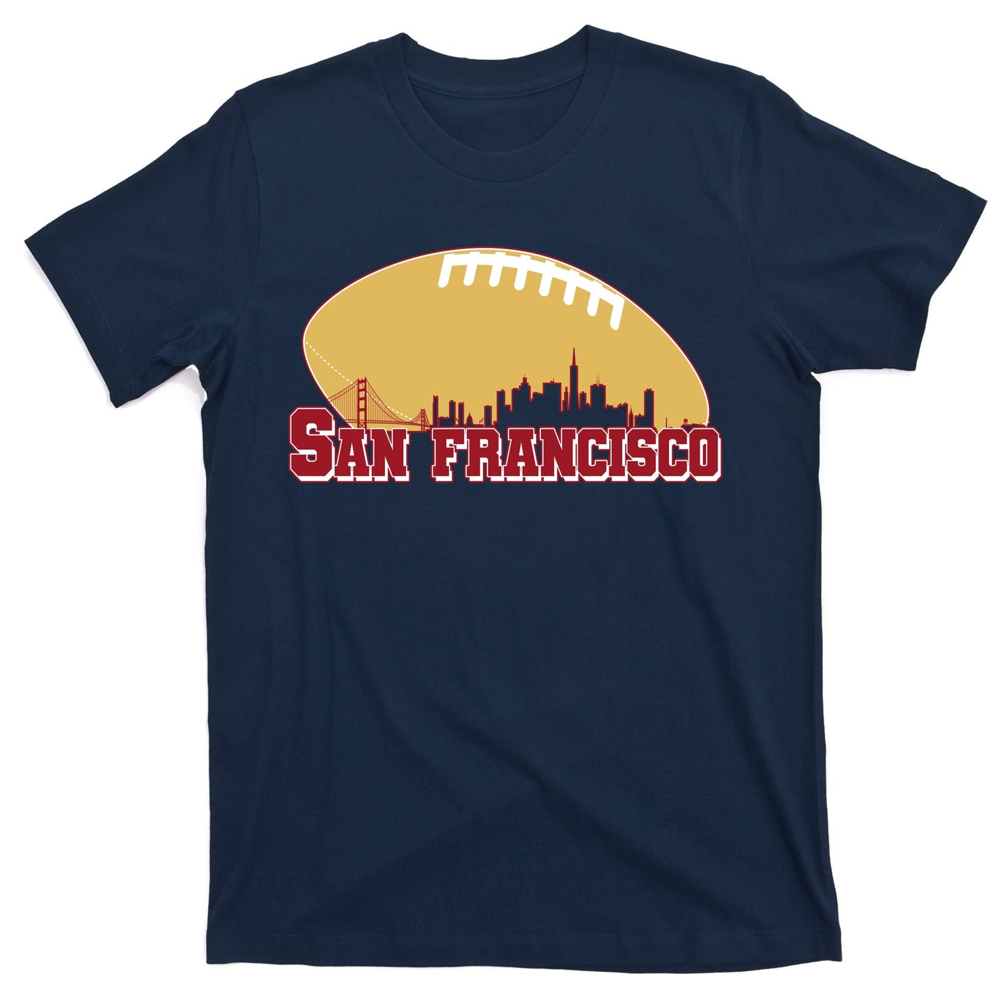 San Francisco Skyline Football Sports Fan T-Shirt