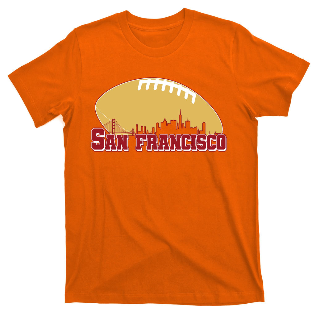 San Francisco Skyline Football Sports Fan T-Shirt