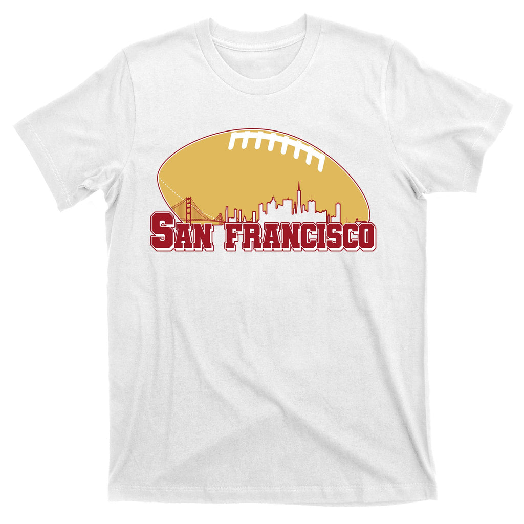 San Francisco Skyline Football Sports Fan T-Shirt