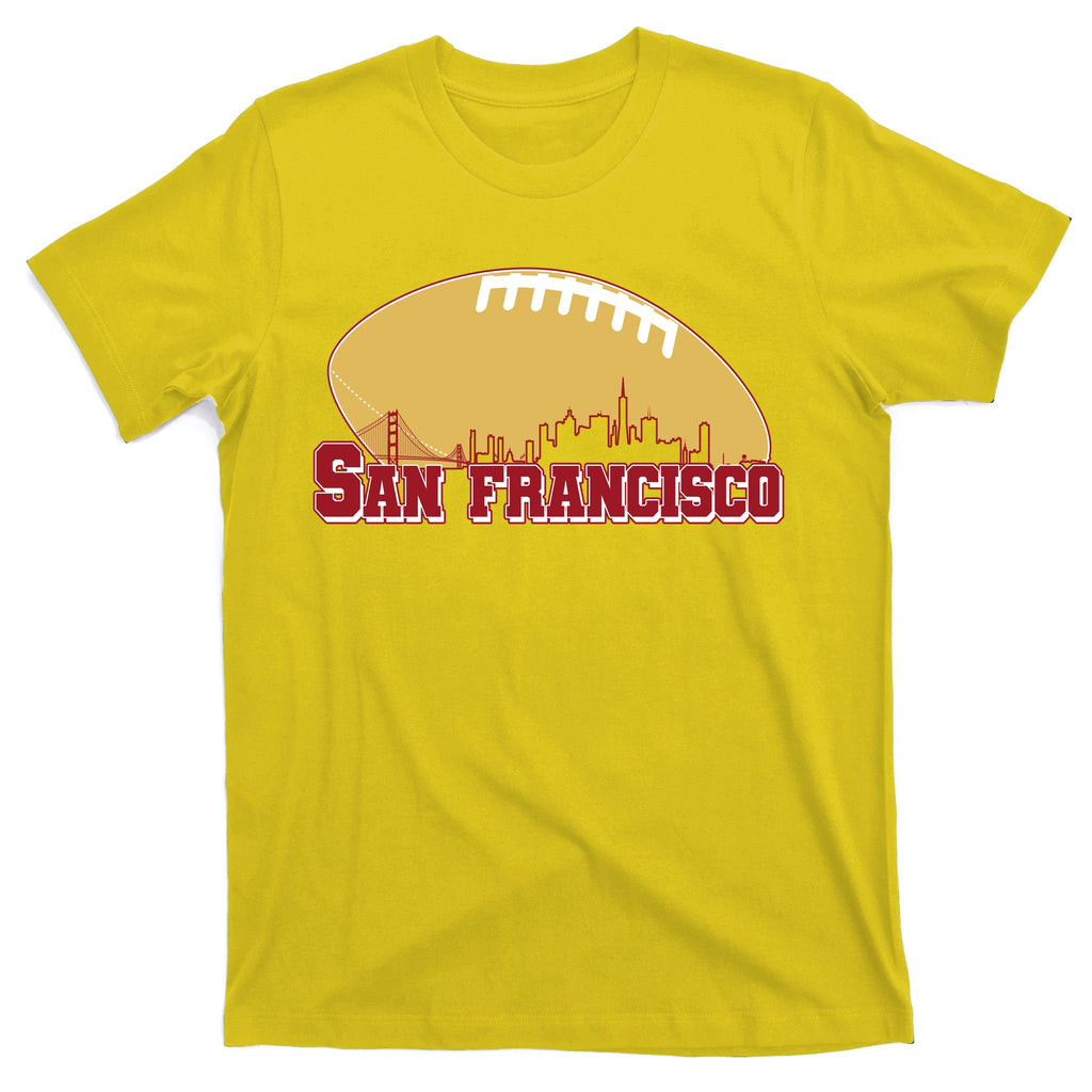 San Francisco Skyline Football Sports Fan T-Shirt