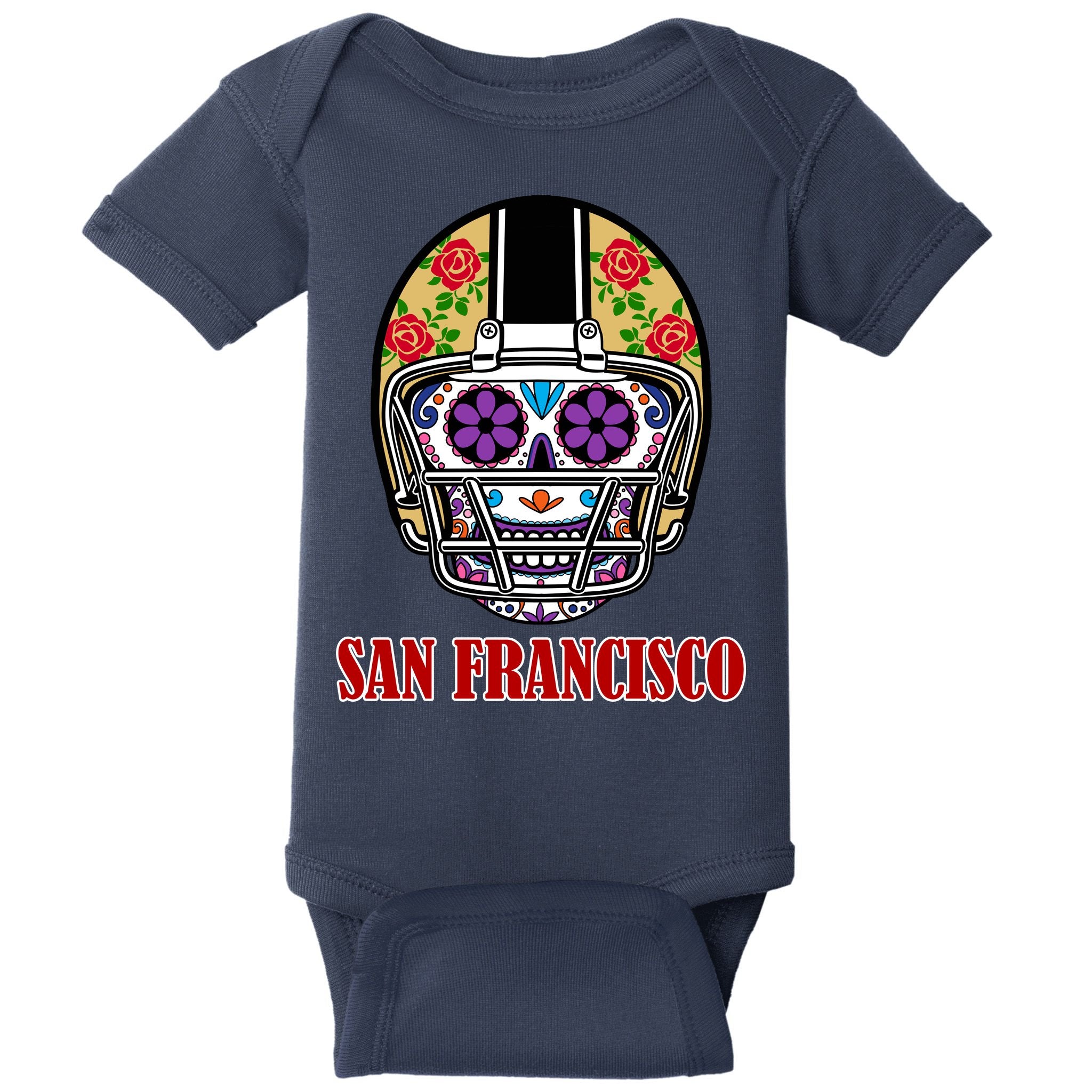 San Francisco Sugar Skull Football Fan Baby Bodysuit