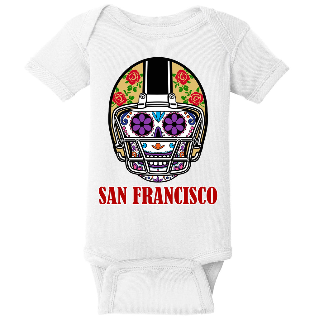 San Francisco Sugar Skull Football Fan Baby Bodysuit