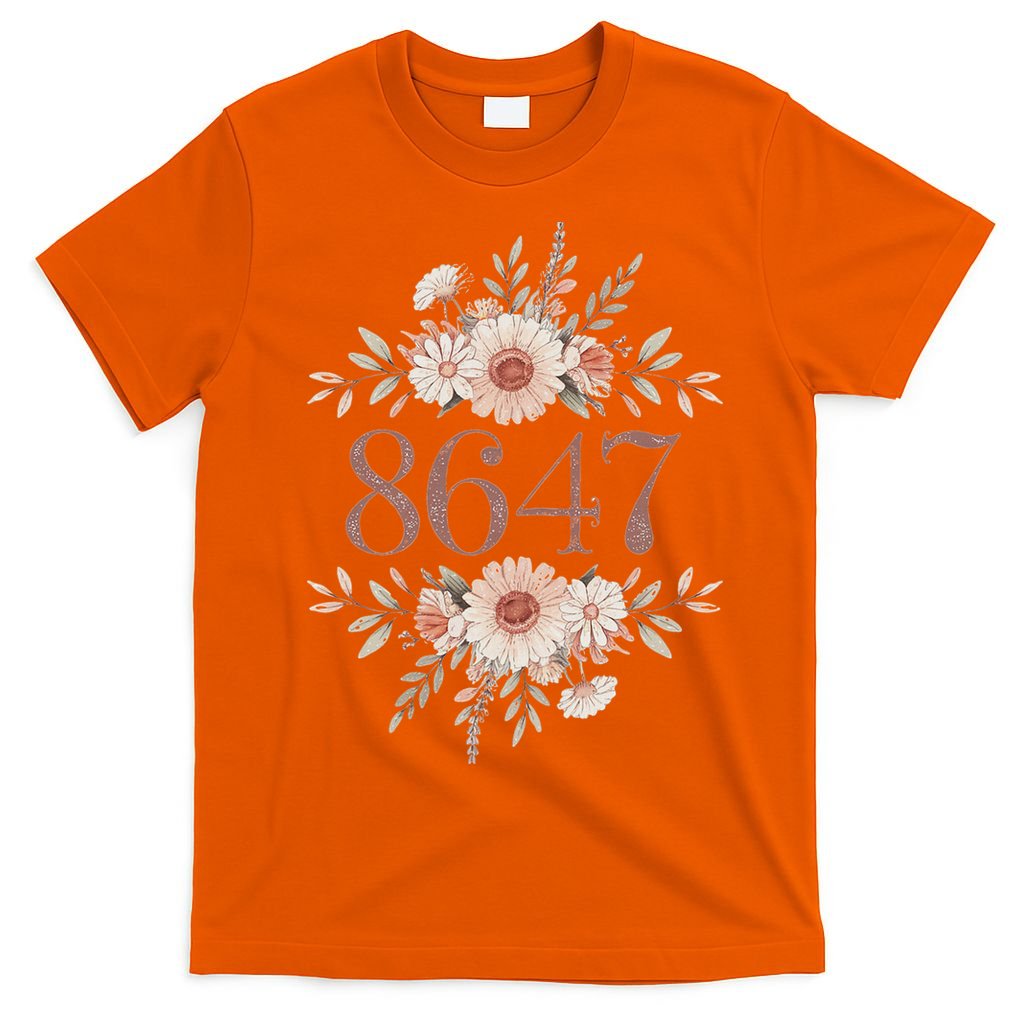 Subtle Anti Trump 8647 Flower Floral Boho President Liberal T-Shirt