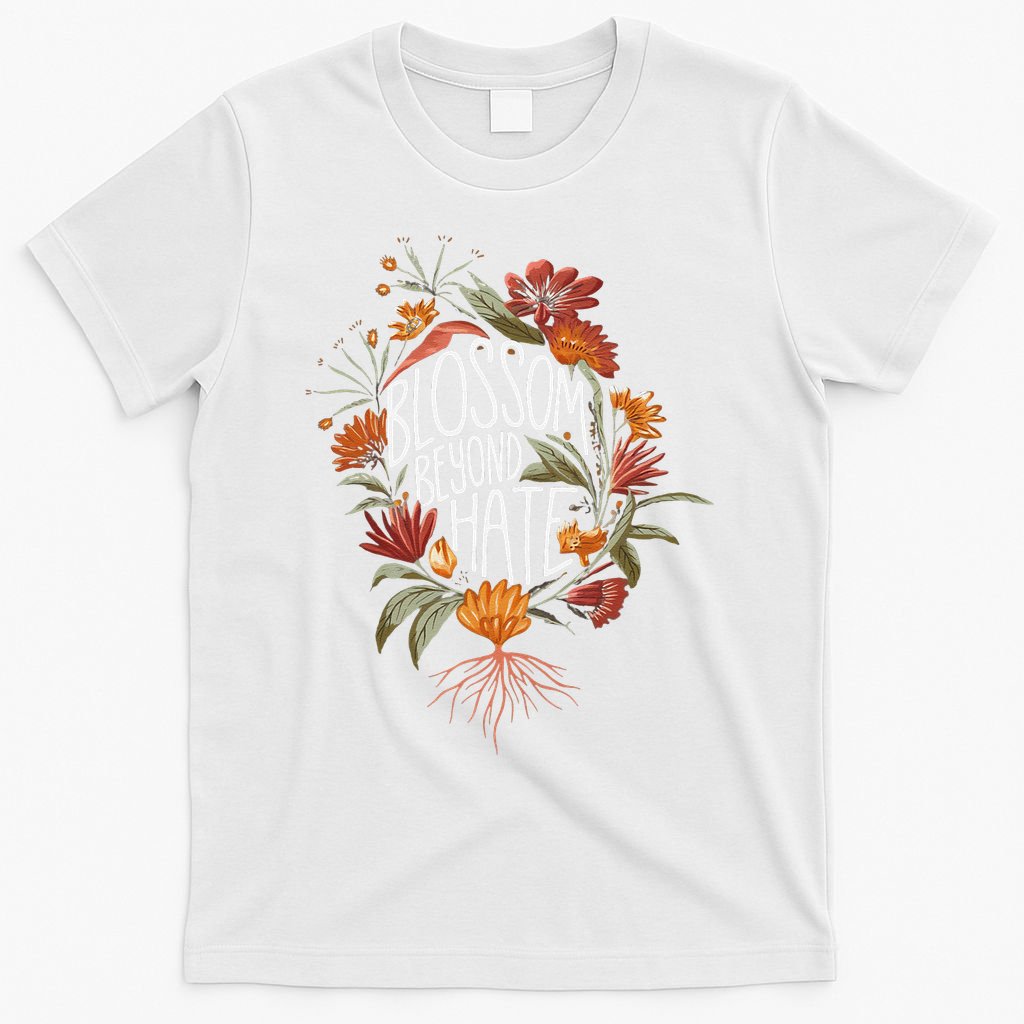 Subtle Anti Trump 8647 Flower Boho Style Liberal Floral T-Shirt