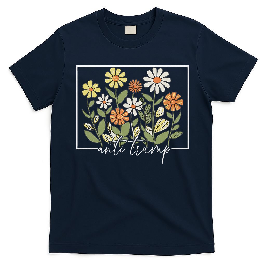 Subtle Anti Trump Floral Flower Democrat President Liberal T-Shirt