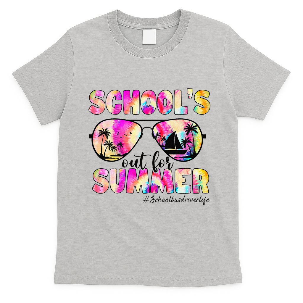School Bus Driver Out For Summer Tie Dye Sunglasses T-Shirt