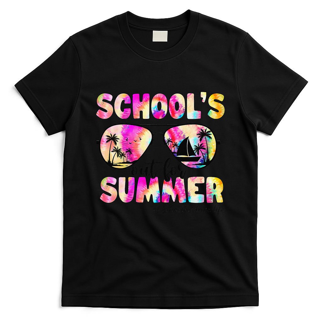 School Bus Driver Out For Summer Tie Dye Sunglasses T-Shirt
