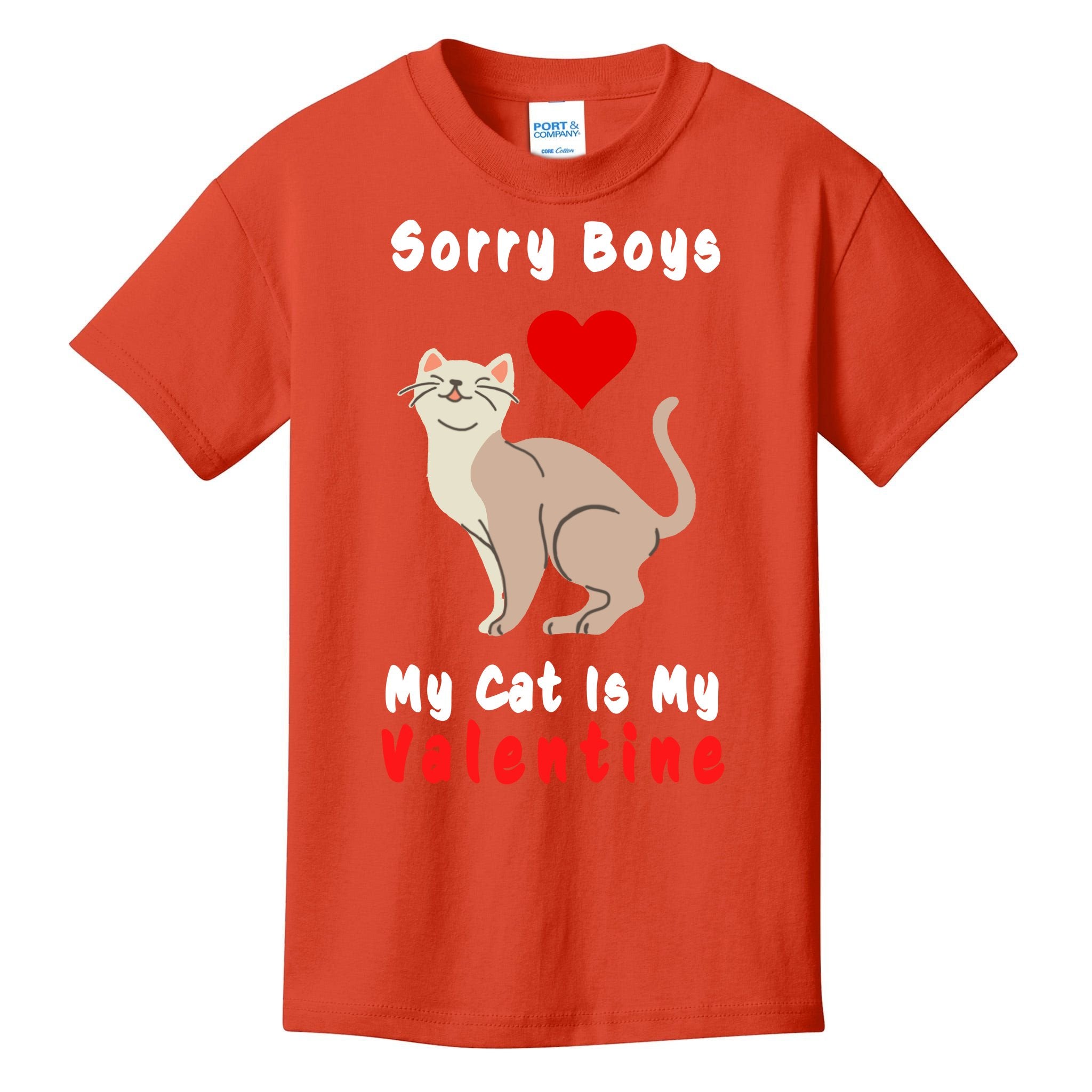 Sorry Boys My Cat Is My Valentine Cute Kids T-Shirt
