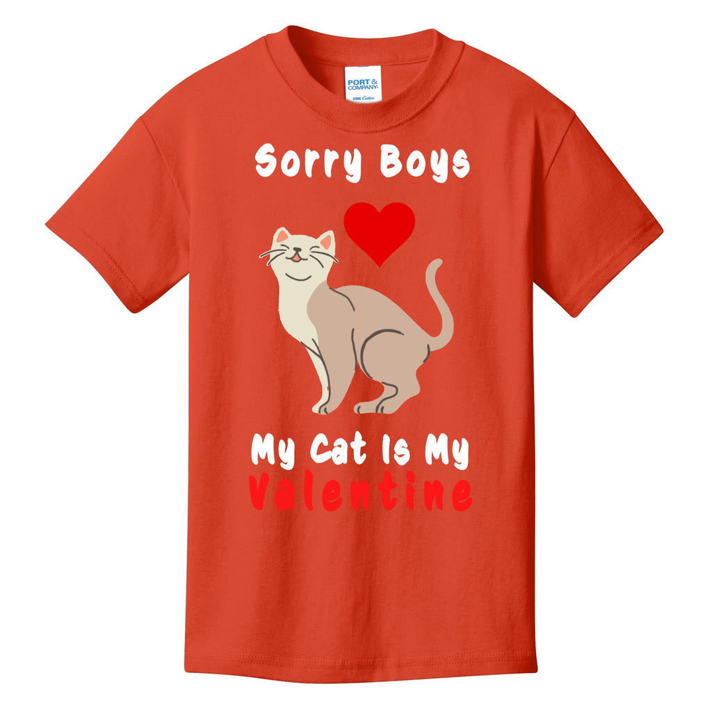 Sorry Boys My Cat Is My Valentine Cute Kids T-Shirt
