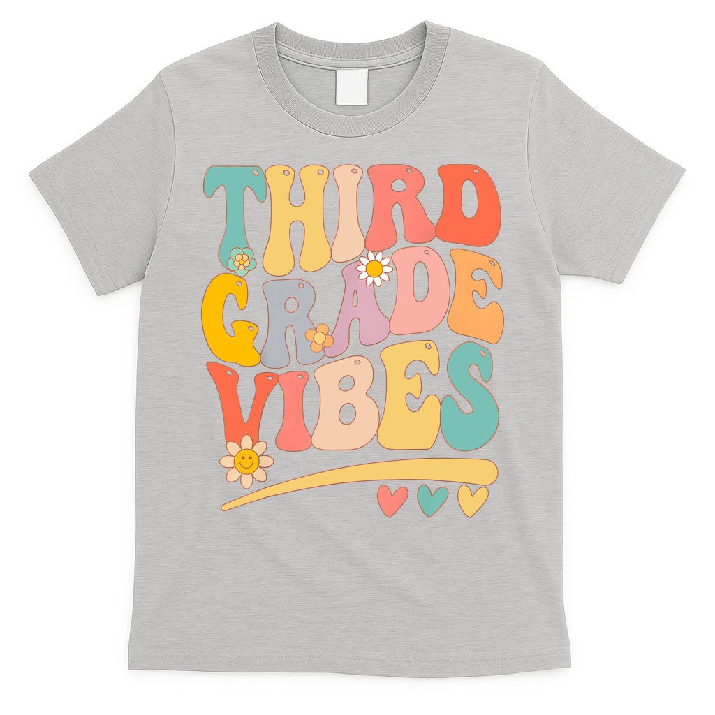 Third Grade Vibes For Girl Boy 3rd Grade Teacher T-Shirt