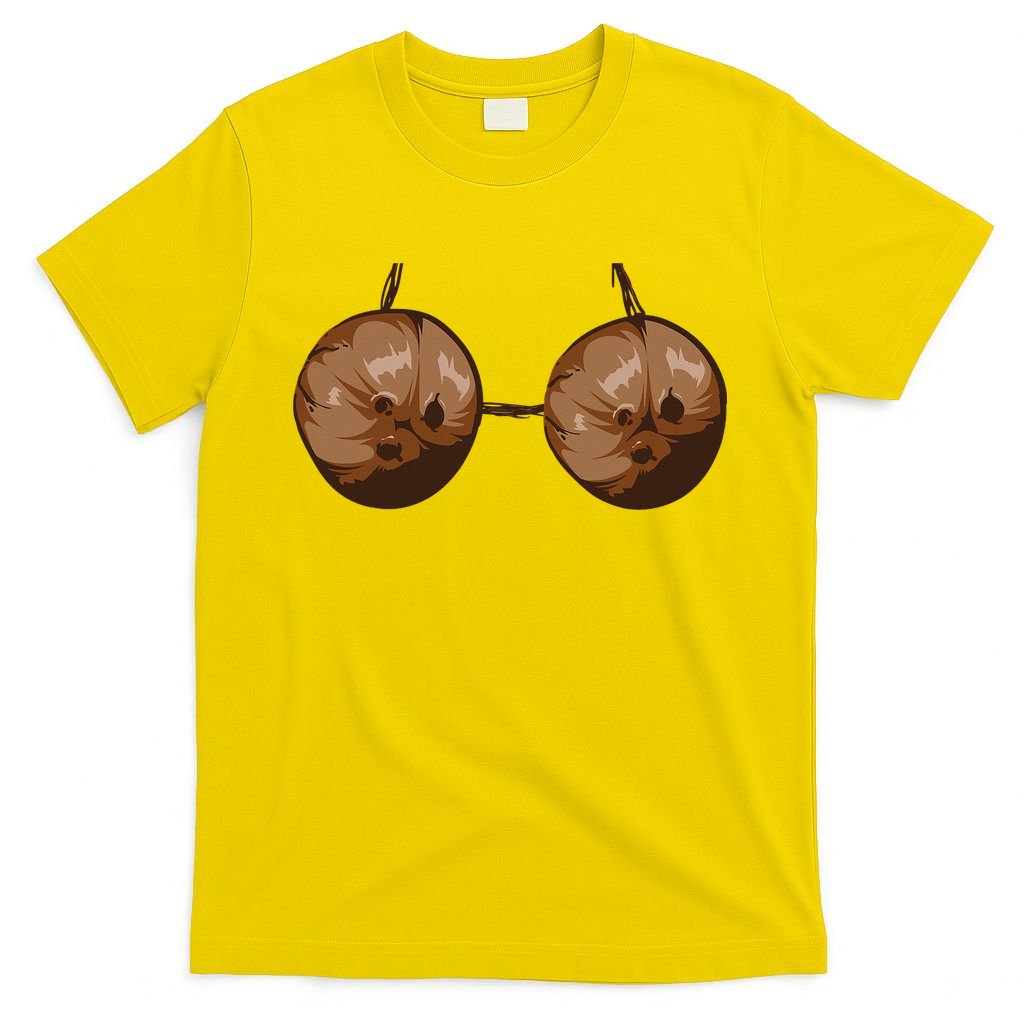 Summer Coconut Bra Halloween Costume Funny Outfit Gift T-Shirt
