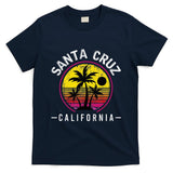 Santa Cruz California Sunset 70s 80s Surfer Summer Sun T-Shirt