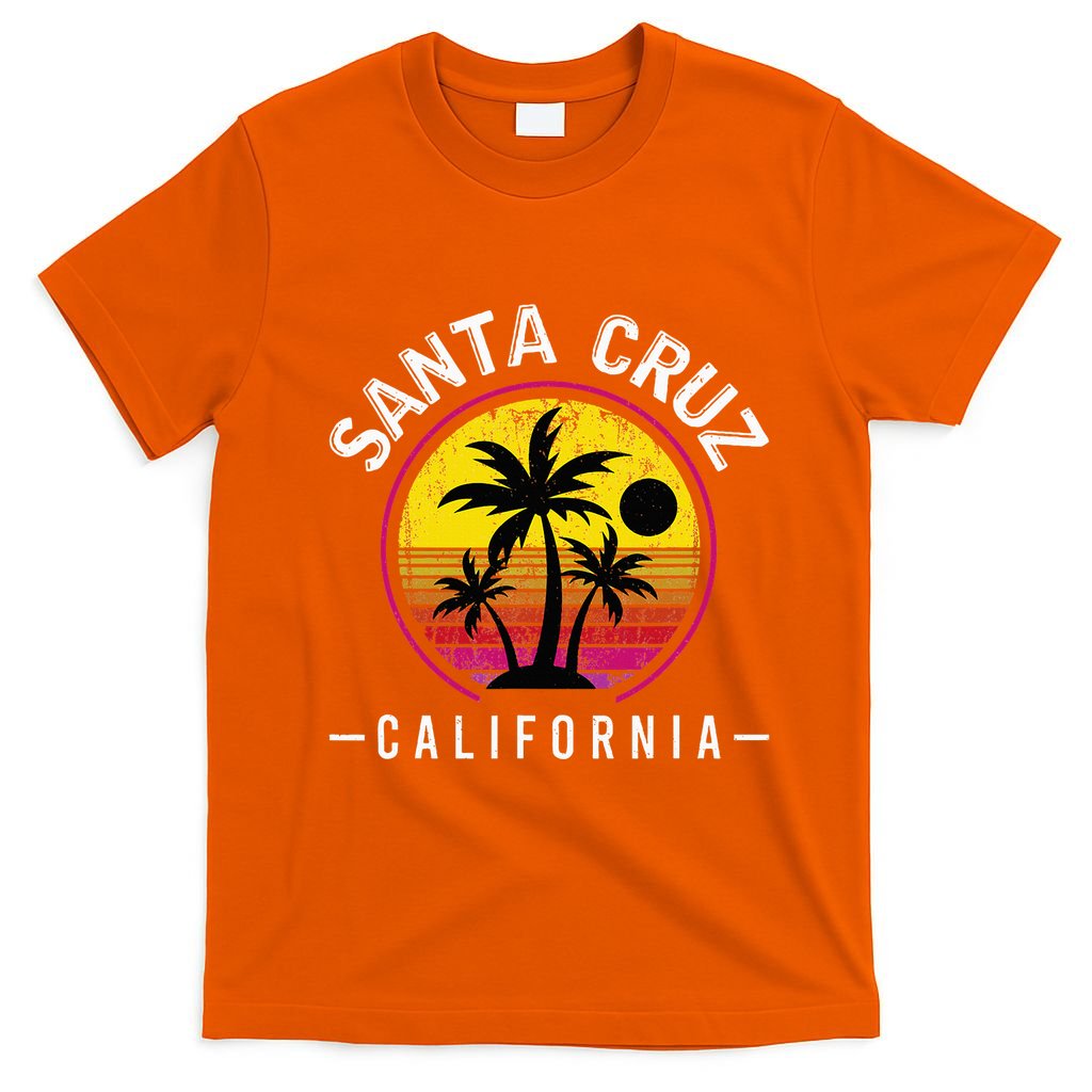Santa Cruz California Sunset 70s 80s Surfer Summer Sun T-Shirt