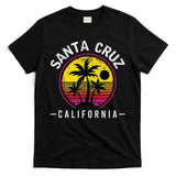 Santa Cruz California Sunset 70s 80s Surfer Summer Sun T-Shirt