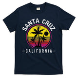 Santa Cruz California Sunset 70s 80s Surfer Summer Sun T-Shirt