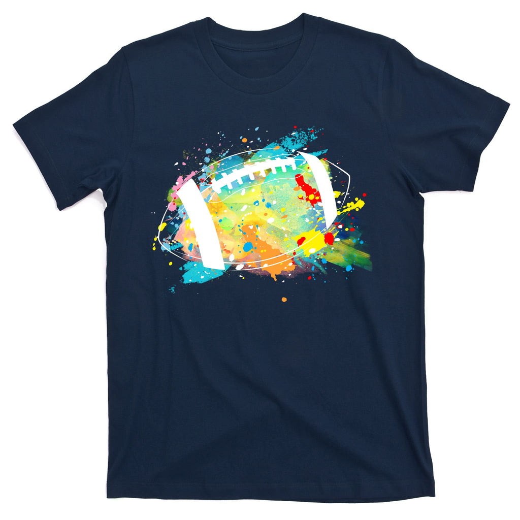 Splattered Colorful Football Lover T-Shirt