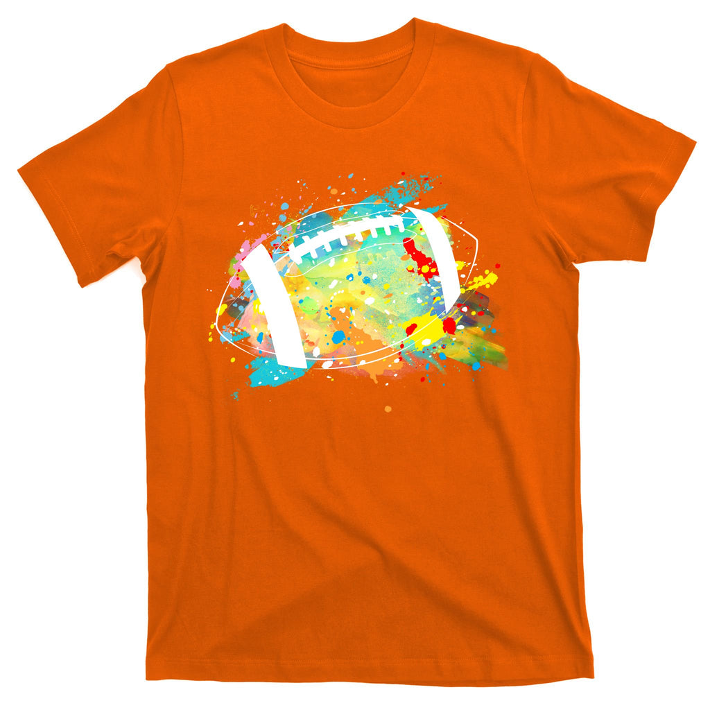Splattered Colorful Football Lover T-Shirt