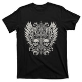 Skull Cross Goth Alt Grunge Gothic Emo Aesthetic T-Shirt