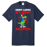 Sorry Cute Ladies My Aunt Is My Valentine Trex Sunglasses Tall T-Shirt