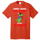 Sorry Cute Ladies My Aunt Is My Valentine Trex Sunglasses Tall T-Shirt